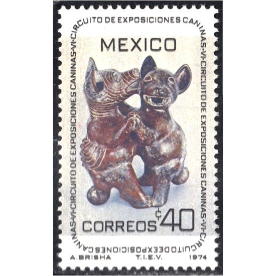 México 802 1974 VI Circuito de Exposiciones Canina MNH México 802 1974 VI Circuito de Exposiciones Canina MNH