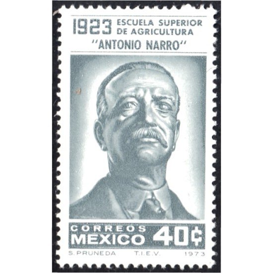México 795 1973 Antonio Narro MNH México 795 1973 Antonio Narro MNH