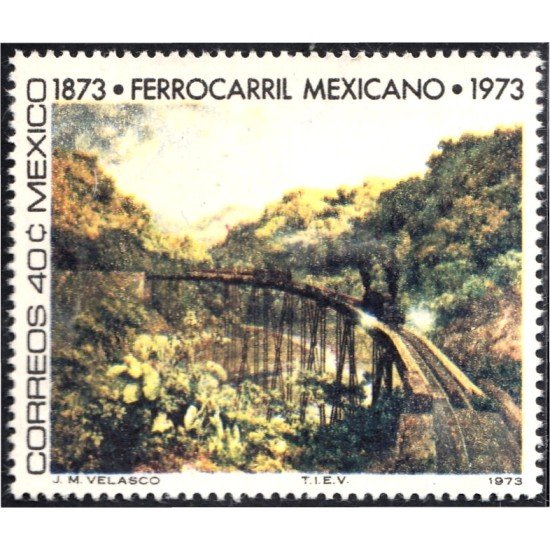 México 790 1973 Centenario del ferrocarril Mexicano MNH México 790 1973 Centenario del ferrocarril Mexicano MNH