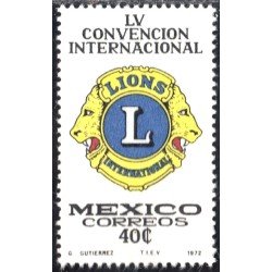 México 781 1972 LV Convención Internacional Lion MNH México 781 1972 LV Convención Internacional Lion MNH