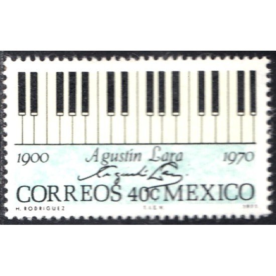 México 776 1971 Músico Agustín Lara MNH México 776 1971 Músico Agustín Lara MNH