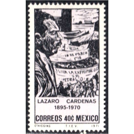 México 775 1971 Lázaro Cárdenas MNH México 775 1971 Lázaro Cárdenas MNH