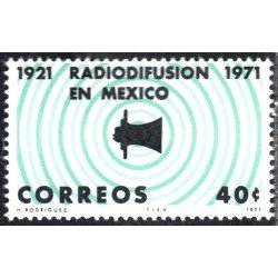 México 774 1971 Radiodifusión en México MNH México 774 1971 Radiodifusión en México MNH