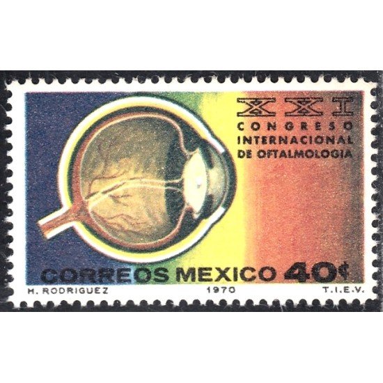 México 766 1970 XXI Congreso Internacional de Oftalmología MNH México 766 1970 XXI Congreso Internacional de Oftalmología MNH