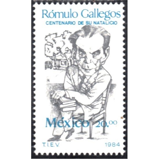 México 1068 1984 Rómulo Gallegos MNH México 1068 1984 Rómulo Gallegos MNH