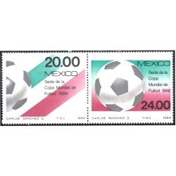 México 1066/67 1984 Copa Mundial de Fútbol México 1986 MNH México 1066/67 1984 Copa Mundial de Fútbol México 1986 MNH