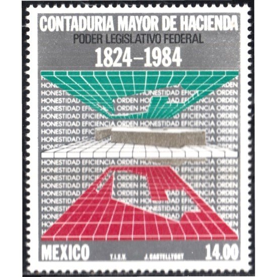 México 1065 1984 Contaduría Mayor de Hacienda MNH México 1065 1984 Contaduría Mayor de Hacienda MNH