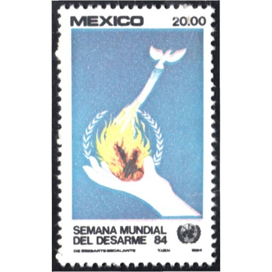 México 1061 1984 Semana Mundial del desarme NH México 1061 1984 Semana Mundial del desarme NH