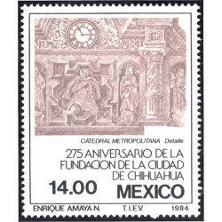 México 1059 1984 Catedral Metropolitana 275 Aniversario de la fundación de Chihuahua MNH México 1059 1984 Catedral Metropolitana 275 Aniversario de la fundación de Chihuahua MNH