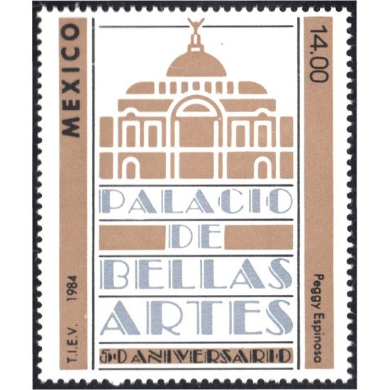 México 1058 1984 Palacio de Bellas Artes MNH México 1058 1984 Palacio de Bellas Artes MNH