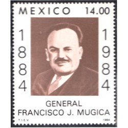 México 1055 1984 General Francisco Mugica MNH México 1055 1984 General Francisco Mugica MNH