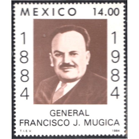 México 1055 1984 General Francisco Mugica MNH México 1055 1984 General Francisco Mugica MNH