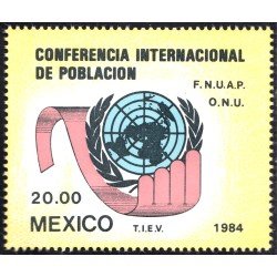 México 1053 1984 Conferencia Internacional de población ONU MNH México 1053 1984 Conferencia Internacional de población ONU MNH