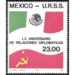 México 1052 1984 LX Aniversario de las Relaciones Diplomáticas México - URSS MNH México 1052 1984 LX Aniversario de las Relaciones Diplomáticas México - URSS MNH