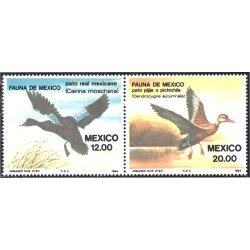 México 1041/42 1984 Fauna Pato Real Pato Pijije MNH México 1041/42 1984 Fauna Pato Real Pato Pijije MNH