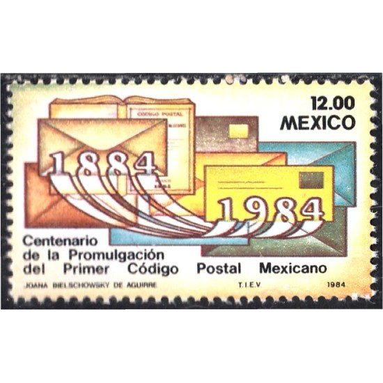 México 1039 1984 Centenario Código postal MNH México 1039 1984 Centenario Código postal MNH