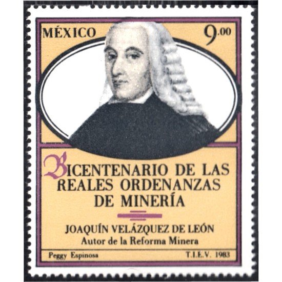 México 1038 1983 Joaquín Velazquez de León MNH México 1038 1983 Joaquín Velazquez de León MNH