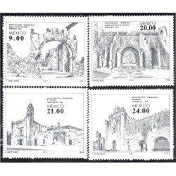 México 1033/36 1983 Monumentos coloniales Excvonventos Capilla MNH México 1033/36 1983 Monumentos coloniales Excvonventos Capilla MNH