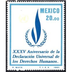 México 1032 1983 XXXV Aniversario de la Declaración Universal de Derechos Humanos MNH México 1032 1983 XXXV Aniversario de la Declaración Universal de Derechos Humanos MNH