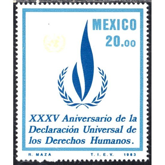 México 1032 1983 XXXV Aniversario de la Declaración Universal de Derechos Humanos MNH México 1032 1983 XXXV Aniversario de la Declaración Universal de Derechos Humanos MNH