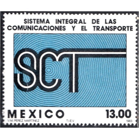 México 1025 1983 Sistema Integral de las comunicaciones y el transporte MNH México 1025 1983 Sistema Integral de las comunicaciones y el transporte MNH