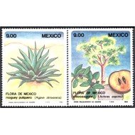 México 1019/20 1983 Flora Maguey Pulguero Chicozapote MNH