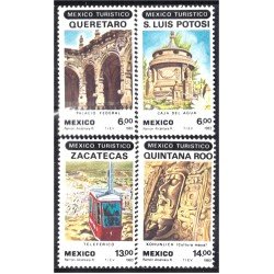 México 1013/16 1983 Turismo Ciudades Queretaro San Luis Potosi Zacatecas Quintana Roo MNH México 1013/16 1983 Turismo Ciudades Queretaro San Luis Potosi Zacatecas Quintana Roo MNH