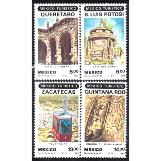 México 1013/16 1983 Turismo Ciudades Queretaro San Luis Potosi Zacatecas Quintana Roo MNH México 1013/16 1983 Turismo Ciudades Queretaro San Luis Potosi Zacatecas Quintana Roo MNH
