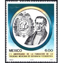 México 1009 1983 Sociedad mexicana de Geografía y Estadística Valentín G. Farias MNH México 1009 1983 Sociedad mexicana de Geografía y Estadística Valentín G. Farias MNH