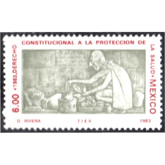 México 1008 1983 Derecho Constitucional a la Protección de la Salud MNH México 1008 1983 Derecho Constitucional a la Protección de la Salud MNH