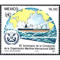 México 1007 1983 25 Aniversario de la Convención de la Organización Marítima Internacional MNH México 1007 1983 25 Aniversario de la Convención de la Organización Marítima Internacional MNH