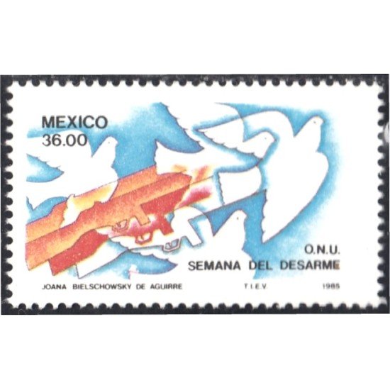 México 1125 1985 ONU Semana del desarme Paloma MNH México 1125 1985 ONU Semana del desarme Paloma MNH