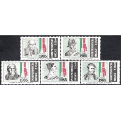 México 1114/18 1985 175 Aniversario de la Independencia Nacional Retratos de Héroes MNH México 1114/18 1985 175 Aniversario de la Independencia Nacional Retratos de Héroes MNH