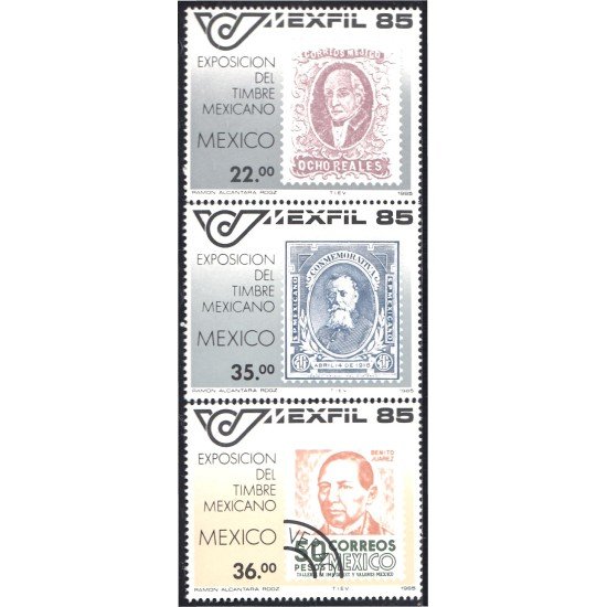 México 1103/05 1985 Exposición del timbre mexicano MNH México 1103/05 1985 Exposición del timbre mexicano MNH
