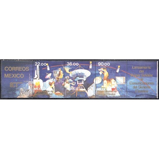 México 1100/02 1985 Lanzamineto del primer satélite de comunicación del sistema Morelos MNH México 1100/02 1985 Lanzamineto del primer satélite de comunicación del sistema Morelos MNH