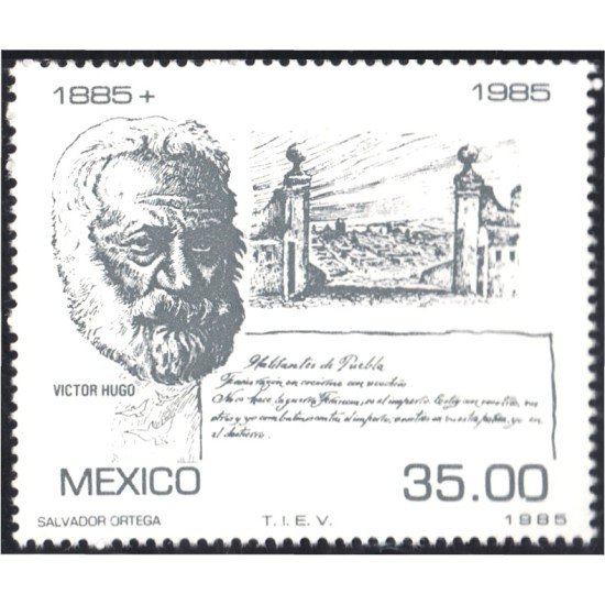 México 1099 1985 Víctor Hugo MNH México 1099 1985 Víctor Hugo MNH