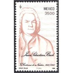 México 1095 1985 Músico Juan Sebastián Bach MNH México 1095 1985 Músico Juan Sebastián Bach MNH