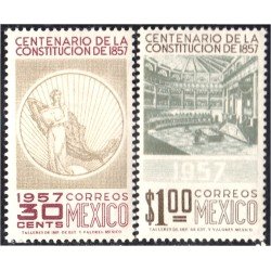 México 661/62 1957 Centenario de la Constitución de 1857 MH México 661/62 1957 Centenario de la Constitución de 1857 MH