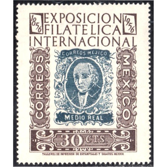 México 657 1956 Exposición Filatélica Internacional MH México 657 1956 Exposición Filatélica Internacional MH