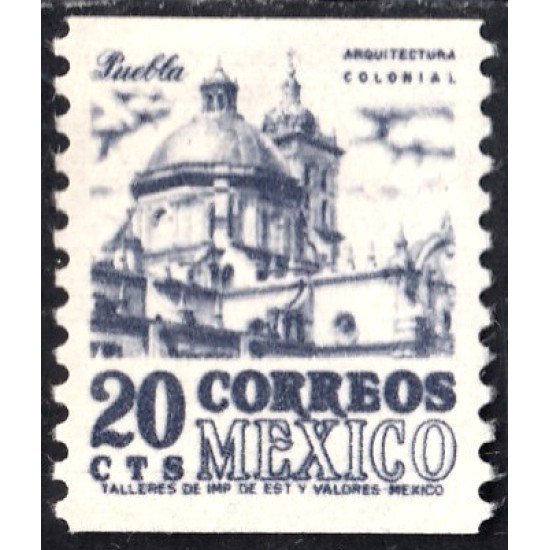 México 649Da 1955/56 Arquitectura Colonial Puebla MH México 649Da 1955/56 Arquitectura Colonial Puebla MH