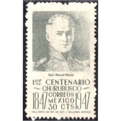 México 626 1947 1º Centenario Molino de Churubusco Gral Manuel Rincón MH México 626 1947 1º Centenario Molino de Churubusco Gral Manuel Rincón MH