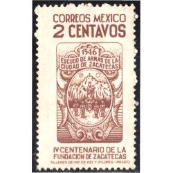 México 608 1946 Escudo de Armas de la Fundación de Zacatecas MH México 608 1946 Escudo de Armas de la Fundación de Zacatecas MH