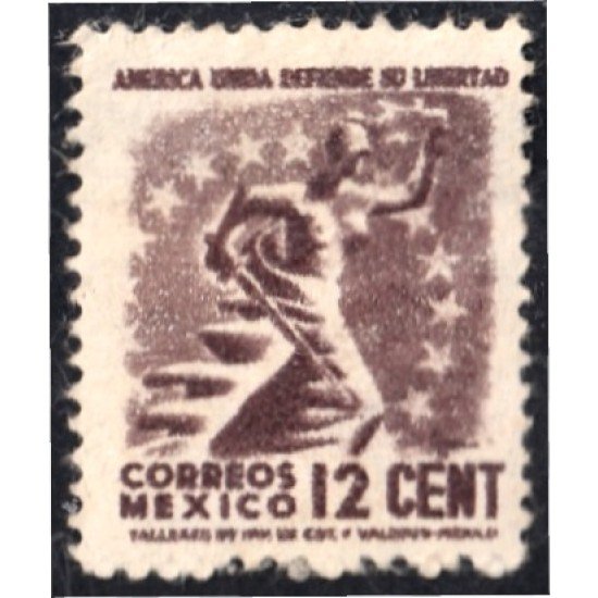 México 585a 1944-46 América unida defiende La Libertad MH México 585a 1944-46 América unida defiende La Libertad MH