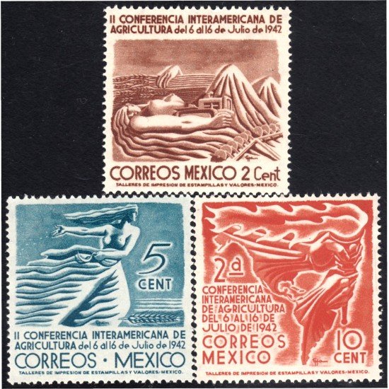 México 567/69 1942 II Conferencia Interamericana de Agricultura MH México 567/69 1942 II Conferencia Interamericana de Agricultura MH