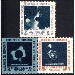 México 564/66 1942 Eclipse Nube negra Galaxia MH México 564/66 1942 Eclipse Nube negra Galaxia MH