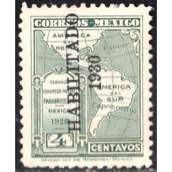 México 466 1930 Mapa Segundo Congreso Postal Panamericano MH México 466 1930 Mapa Segundo Congreso Postal Panamericano MH