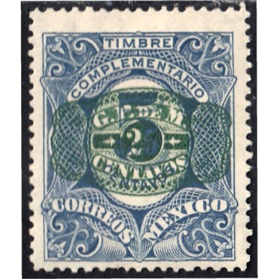 México 406 1917 Timbre de 1908/09 complementario MH México 406 1917 Timbre de 1908/09 complementario MH