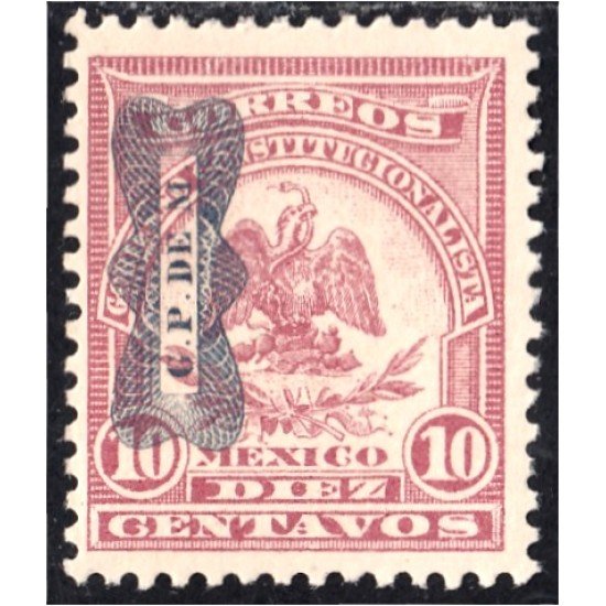 México 378 1916 Gobierno Constitucionalista Chihuahua Escudo Shield MH