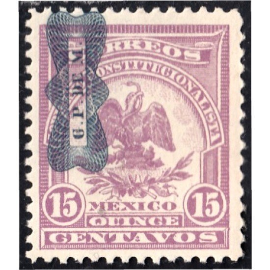 México 378A 1916 Gobierno Constitucionalista Chihuahua Escudo Shield MH