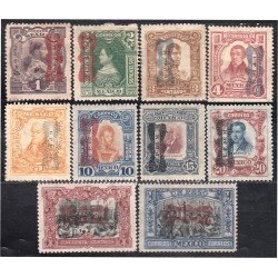 México 356/66 1916 Timbres de 1910 MH